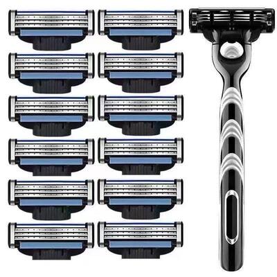 Manual razor razor men's shaving head five layer bla