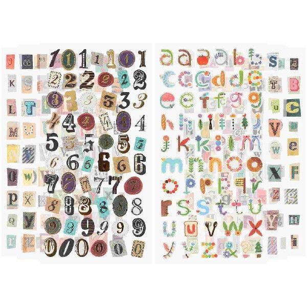 6 Sheet Decal Sticker Scrap Anti-fading Stickers Letter
