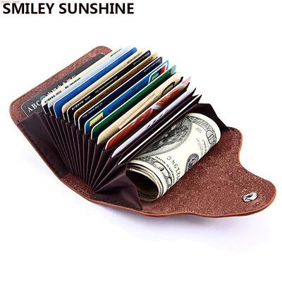 Genuine Leather Men Wallet ID Credit Card