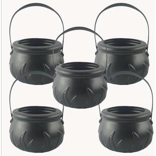 10pc Halloween Prop PP Witch Cauldron Skull Pot Candy Kettle