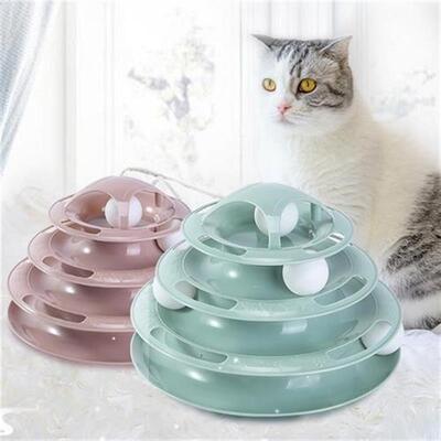 3/4 Levels Cats Toy Tower Tracks Cat Toys Interactive Cat In