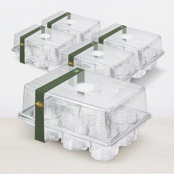Nursery Cup Tray Kit with 6 Seedling Cups Adjustable Vented