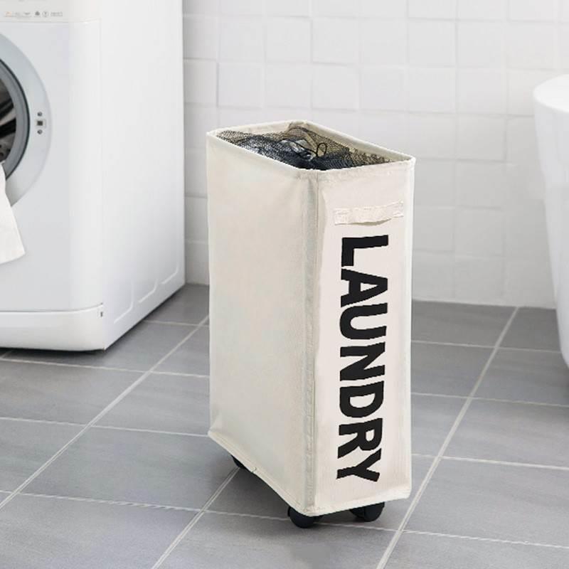 Laundry Basket Foldable Dirty Clothes With Wheels Organizer