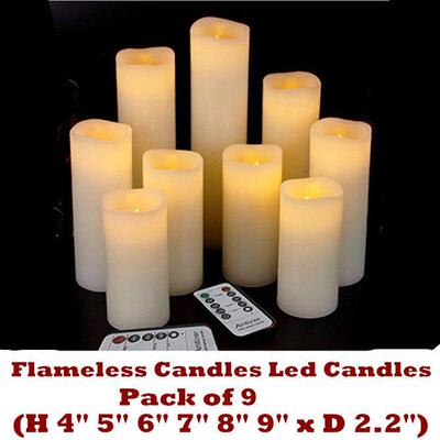 Flameless Candles Led Candles Pack Ivory Real Wax Battery