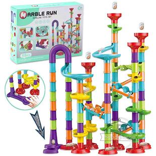 Marble Run Race Track Building Blocks Kids 3D Maze Ball Roll