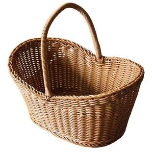 Rattan Shopping Basket Decorative Storage Baskets Girl Gift