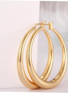 Russia earings big hoop earrings 18K gold plated jewelry for