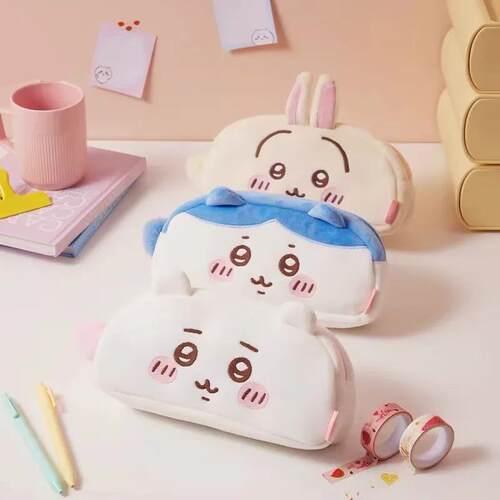 Chiikawa Pencil Case Cartoon Hachiware Plush Pen Bag Usagi S