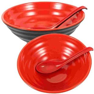 Ramen Bowl Set Rice Bowls Japanese Soup Spoon Style Noodle