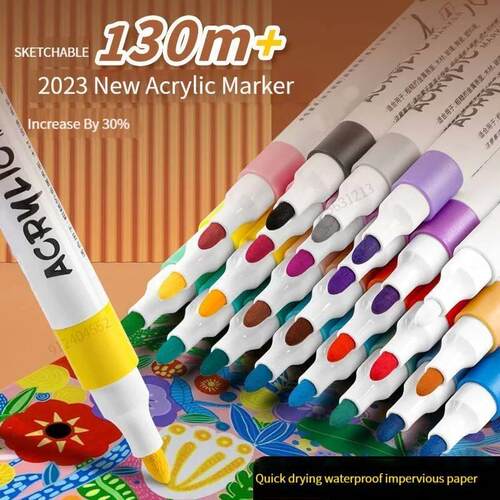 12/24/36/48 Colors Acrylic Paint Marker Set Art Markers Pain