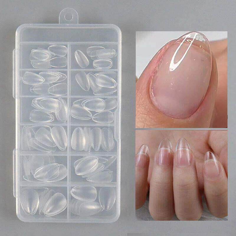 120pcs XXS Super Short Almond Full ver Sculpted Soft Gel Nai - 实物图