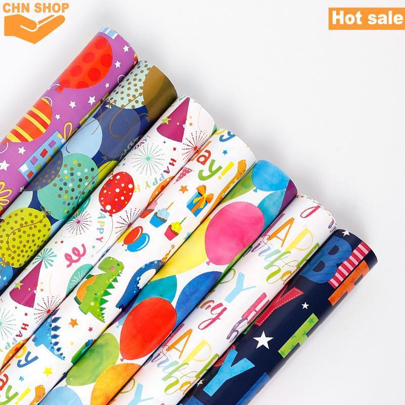 43*300cm large Birthday gift wrapping paper Children wrapper