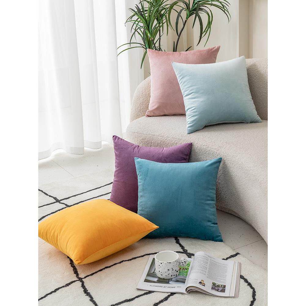 Throw pillow sofa back cushion cover velvet Pillow case图片