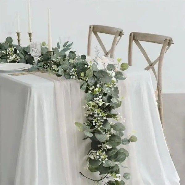 2pcs/1pc Artificial Eucalyptus Garland Faux Greenery