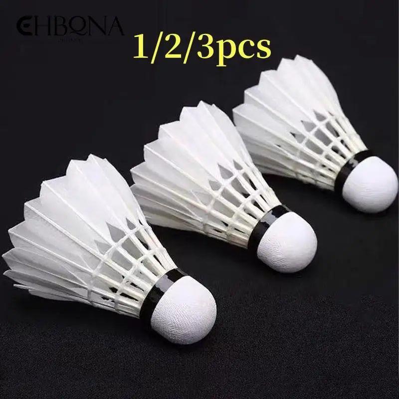 1/3pcs Badminton Balls Shuttlecock White Goose Feather Flyin