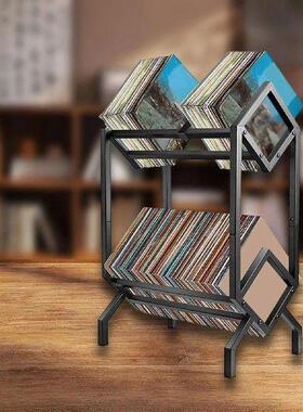 Black Vinyl Record Stand Minimalist Record Storage Shelf
