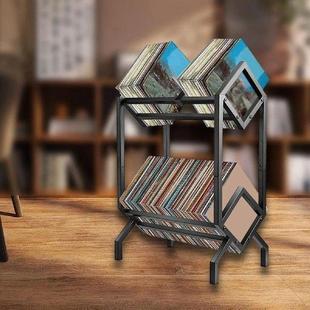 Black Vinyl Record Stand Minimalist Record Storage Shelf