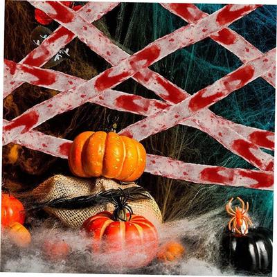 Halloween blood cloth isolation tape, gauze stained blood c