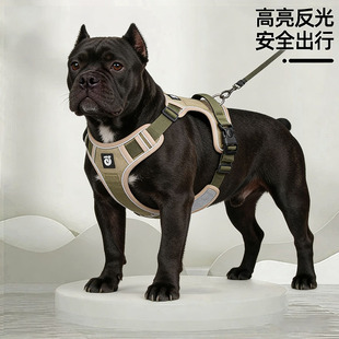 狗狗胸背牵引绳大型犬高颜值一体轻薄战术可爱防爆冲背心式卡斯罗