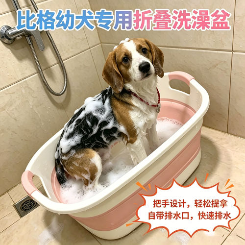 比格幼犬专用狗狗洗澡盆宠物小狗游泳池可折叠浴盆泳池洗澡桶浴缸