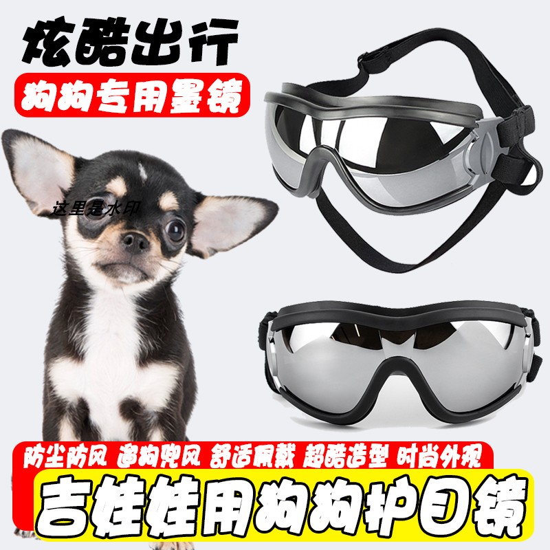 吉娃娃专用狗狗护目镜宠物墨镜小狗防风眼镜配饰小型犬太阳镜防风