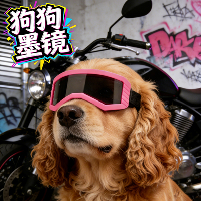 可卡专用狗狗护目镜墨镜小狗眼镜防风镜大型犬配饰宠物户外出行