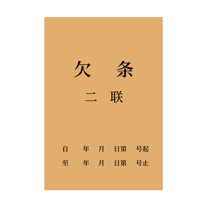 借条个人正规公司私人法律借钱有担保人合同协议书借款单民间讨债借据记账本借支收据欠款条欠条票据借条单据