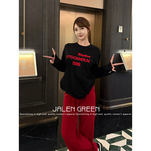 22这件硬控整个春夏 26ss限定1996字母印花宽松t恤 GREEN JALEN