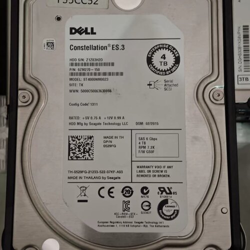 戴尔ST4000NM0023 0529FG，3.5寸 4TB