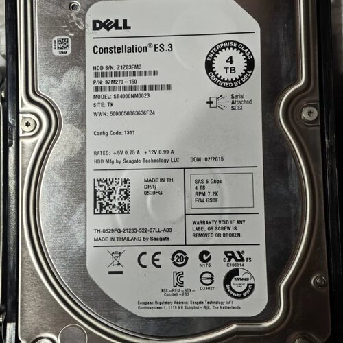 ST4000NM0023 戴尔4T SAS 0529FG 7