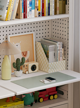 豫正一体桌书架书桌家用儿童现代简约书籍馆多层钢制简易图书馆