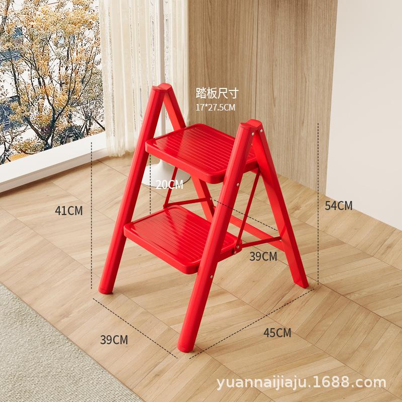 家用折叠加厚人字梯红入宅梯凳安