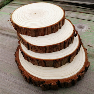 跨境 杉木DIY圆木片香炉底座树脂大木桩幼儿画画空白圆木片田园中