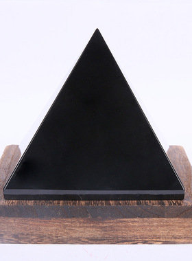 天然水晶黑曜石原石金字塔七星