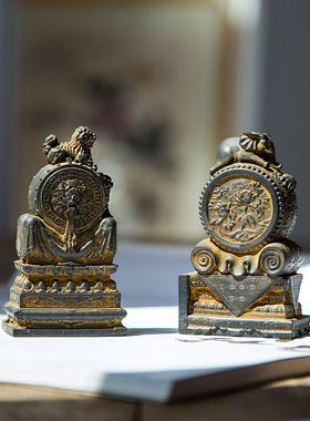 新中式国风仿铸铁抱鼓石门墩