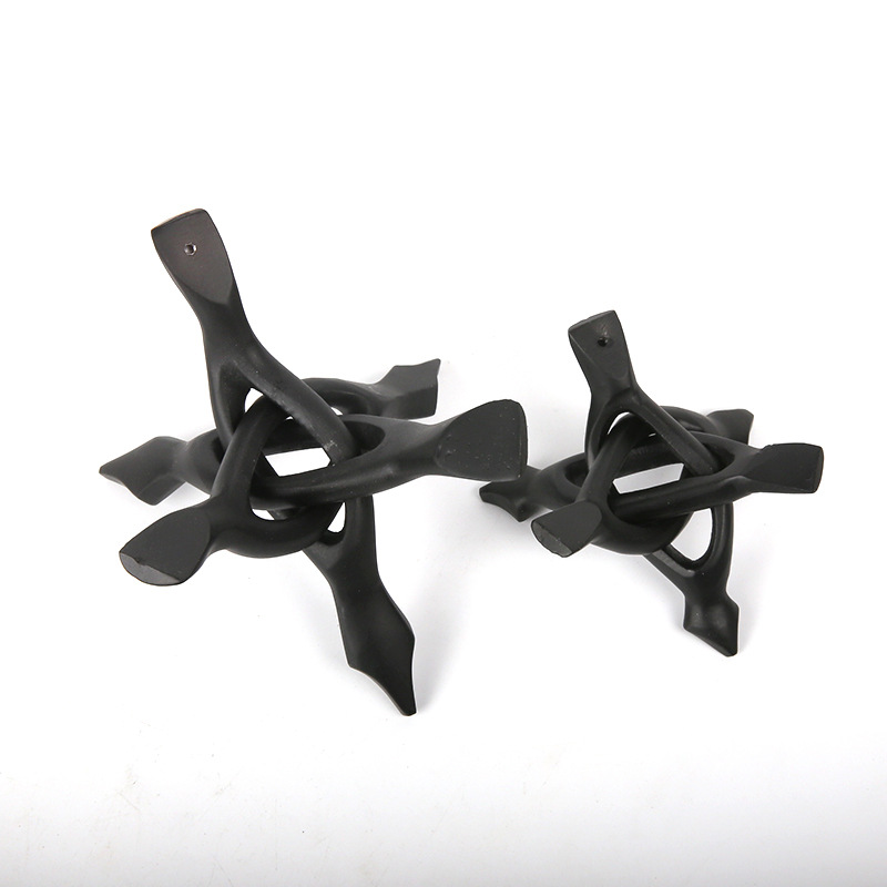 跨境创意黑色铁底座支架水晶球家居装饰铁艺工艺品玻璃球底托摆件