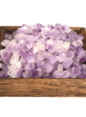 巴西天然薰衣草紫水晶花紫色晶牙
