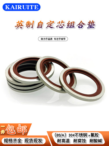 英制组合垫304不锈钢+氟胶耐高温