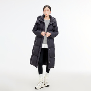 2024冬季90白鸭绒羽绒服品牌同款新品加厚休闲风连帽设计显瘦外套