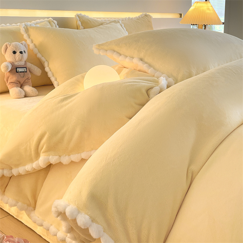 甜蜜坊裸睡被罩牛奶绒保暖