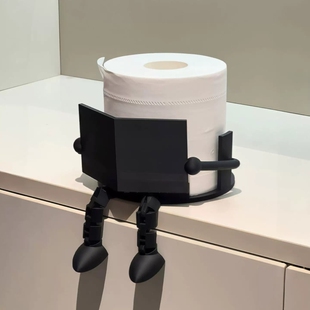 可爱创意化妆室纸巾盒厕所卷筒卫生纸筒挂架创意卫生纸置物架卫生