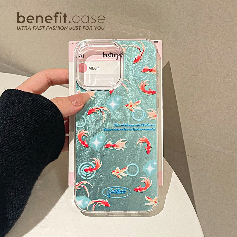 benefit蓝色羽纱国潮金鱼17适用于iphone16prom