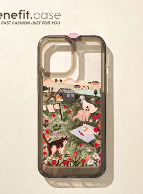 benefit艺术油画动物17pro16适用iphone15promax苹果13手机壳14promax新款12套11小众xsmax透明xr硅胶8plus防