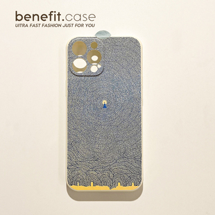 11全包xsmax硅胶xr防 14套12个性 benefit创意佛系元 素插画法界17适用于iphone16promax苹果15PRO手机壳13新款