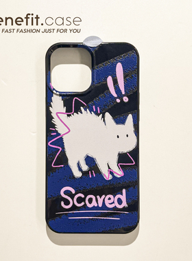 Benefit韩国惊叹猫咪涂鸦17pro16适用15苹果13手机壳iphone14promax新款12保护套11可爱xsmax透明xr硅胶8plu
