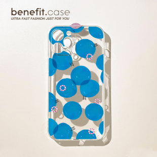 benefit夏日蓝色游泳圈17pro16适用于iphone15promax苹果15PRO手机壳13新款 14套12简约11透明xsmax硅胶xr防摔