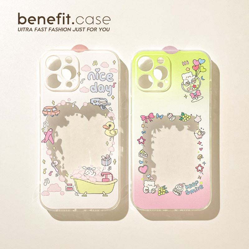 benefit卡通可爱酒杯小熊小卡追星17pro16适用于15苹