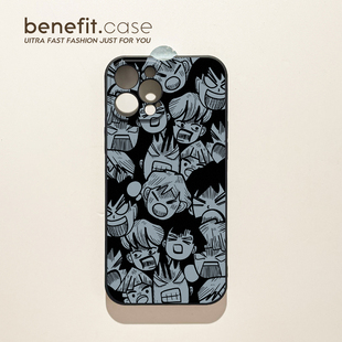 benefit趣味搞怪卡通动漫17pro16适用于15苹果13手机壳iphone14promax新款 xsmax创意xr全包8plus防 12套11个性