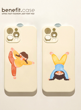Benefit胖胖萌趣少女17pro16适用15苹果14手机壳iphone14promax卡通13promax新款12mini液态11硅胶xsmax可爱