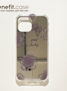Benefit韩风高级ins小众玫瑰镜面17pro16适用15苹果13promax手机壳iphone12四角防摔14promax新11xsmax硅胶x